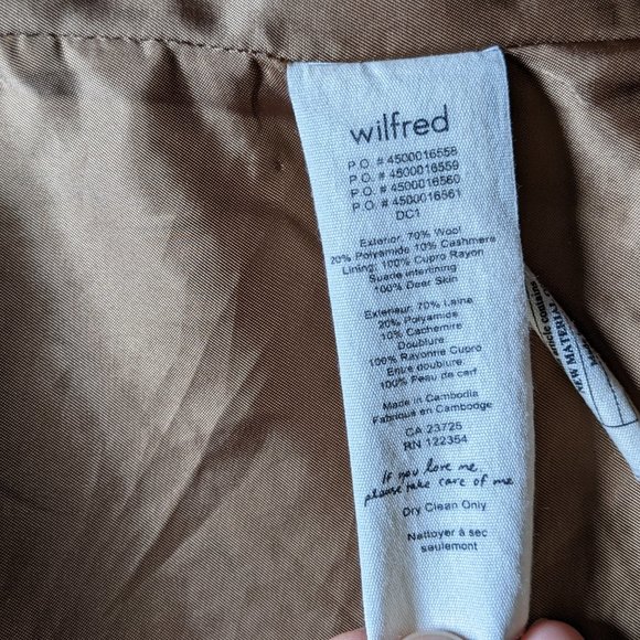 EUC Womens (XXS) - WILFRED Wool + Cashmere Coat w/ Interlining - Picture 10 of 16